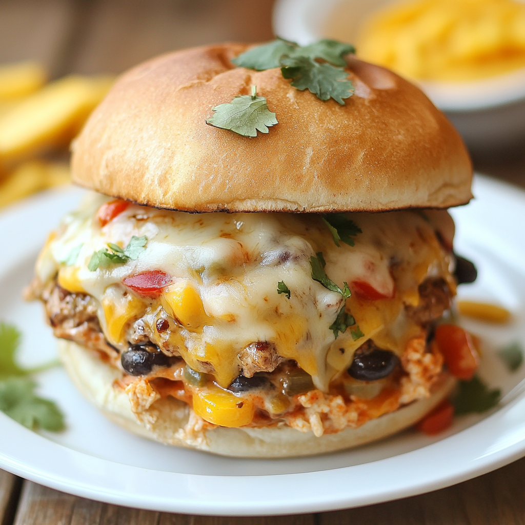 burger recipes with mexican cheese